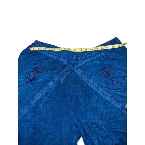 New Navy Blue Original Ethnic Indian Cotton Casual Harem Pants - Picture 10 of 13